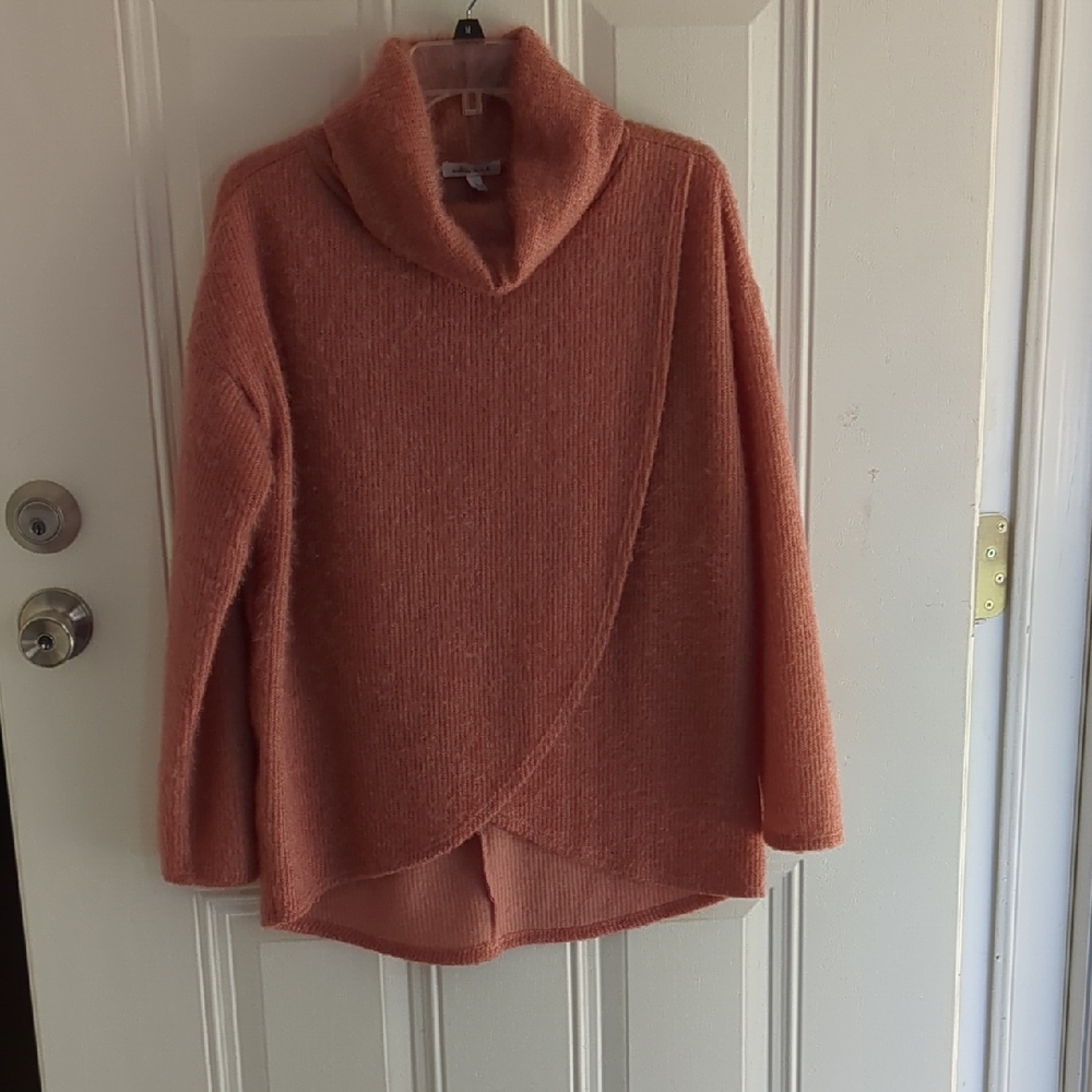 White Birch Soft Turtleneck Sweater Pink In Color